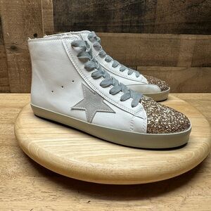 NEW Cosking IMITATION High end Golden Goose Lace Up Hightop Sneakers Size 9N